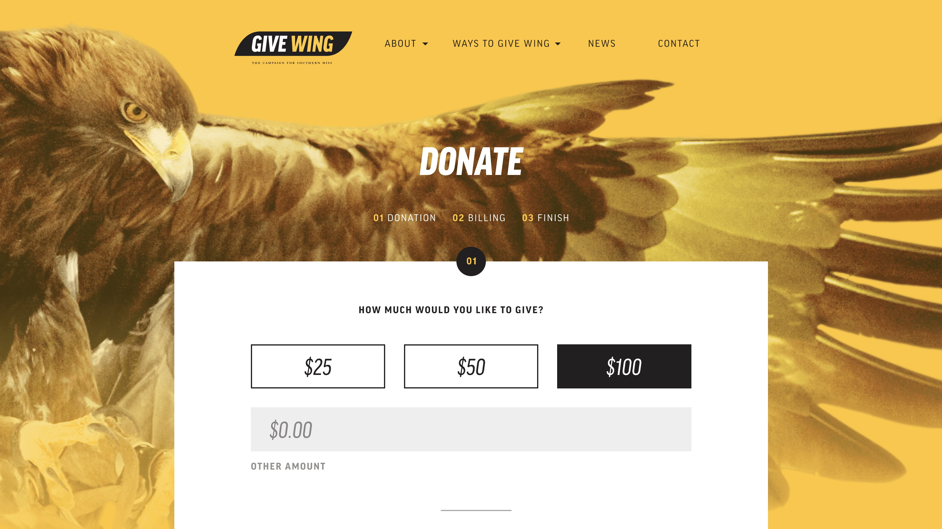 Give Wing Webpage